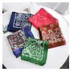 70cm Fashion Bandana Hair Scarf For Women Paisley Print Kerchief Silk Satin Head Scarfs Square Shawl Wraps Neck Scarves For Lady