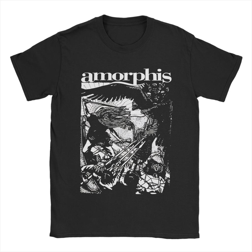 Amorphis Kaleval rock metal band Graphic Print T Shirt Men Women  Cotton  Tee Shirt Clothing