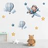 Cartoon Wall Stickers Cute Animals Wall Decal Elephant Bear Cat PVC Mural Art for Baby Nursery Kids Bedroom Playroom Classroom Wall