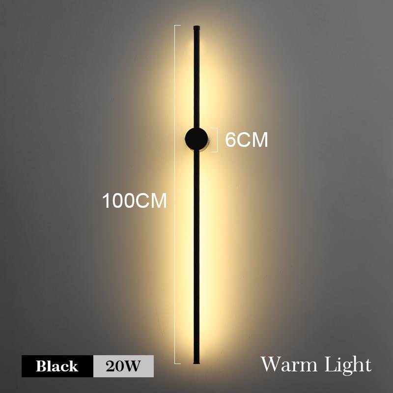 Светодиодный настенный светильник, современный длинный настенный светильник, регулируемый для дома, спальни, лестницы, гостиной, настенного бра, освещения, дивана, фона