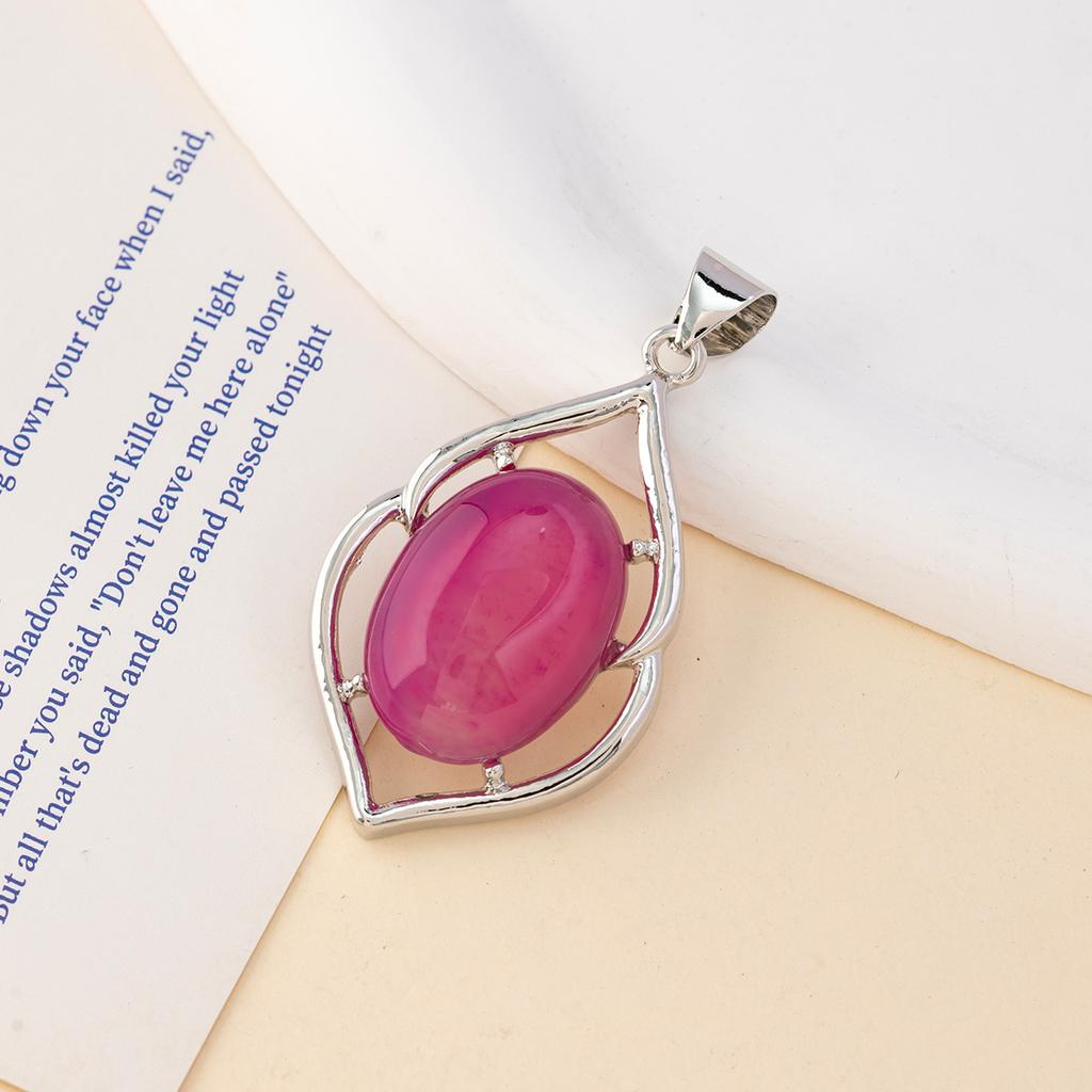 1Pc Reiki Healing Crystal Pendant, European and American Geometric Style Natural Stone Gems Charms for DIY Women Necklace Accessories, Jewelry Making