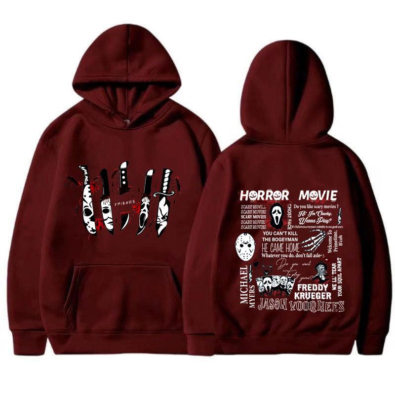 Friends Knife Horror Movie Halloween Hoodies Causal Unisex Hoodies
