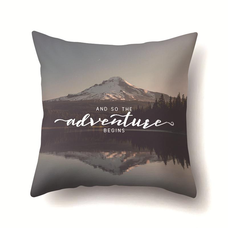 Modern Painted Simple Household Car Polyester Pillow Case Car Decoration Home Printed Waist Pillow Case