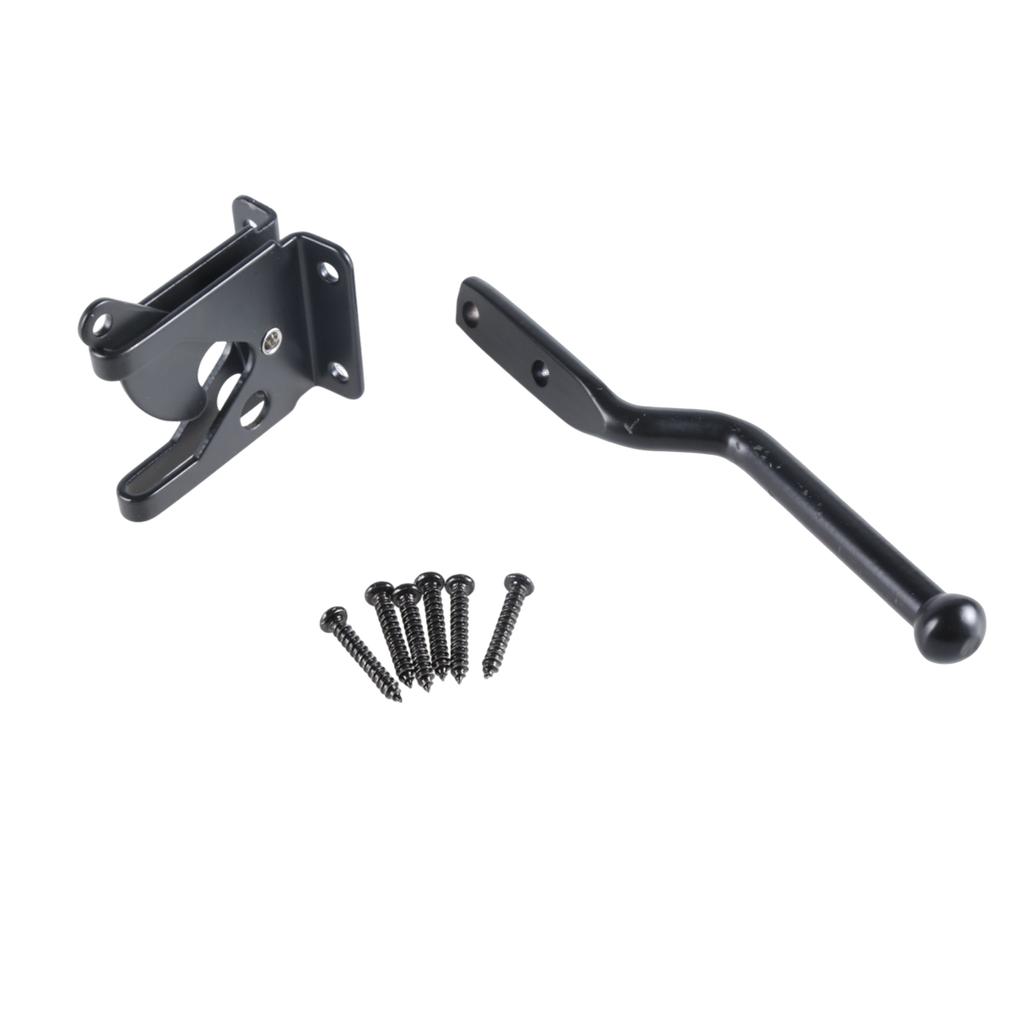 Automatic Gravity Lever Gate Latches Lock Steel Self Locking Bolts Heavy Duty Black Steel Gate Lock for Garden Fence