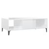 VidaXL Table basse Blanc brillant 103,5x60x35 cm Aggloméré