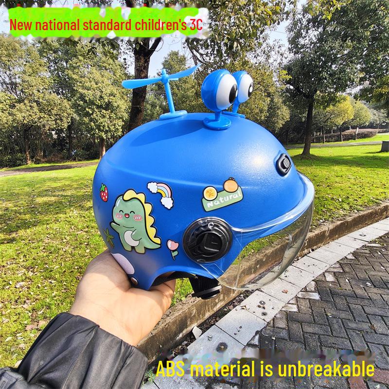 Регулируемый детский электрический мотоциклетный шлем для мальчиков и девочек - Защита от солнца