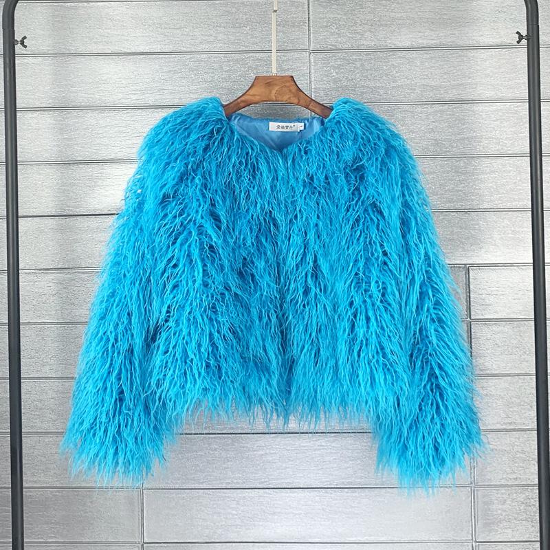Fur Imitation Fur Coat Solid Color Beach Wool Women's Short Coat