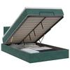 Ottoman Bed with Mattress Dark Green 120 x 190 cm Velvet
