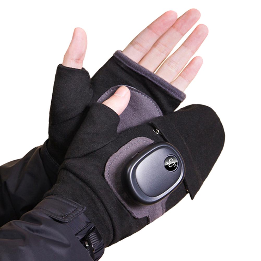 Зимние теплые перчатки с подогревом для мотоспорта, электрические термоперчатки, водонепроницаемые перчатки с подогревом и возможностью подзарядки для катания на лыжах, охоты, рыбалки