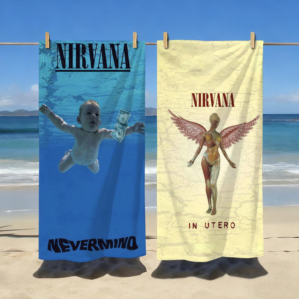 Полотенце Band N-Nirvana-S Спортивное Быстросохнущее Туристическое Снаряжение для Кемпинга Песозащитное Мягкое Легкое Большое Пляжное Полотенце