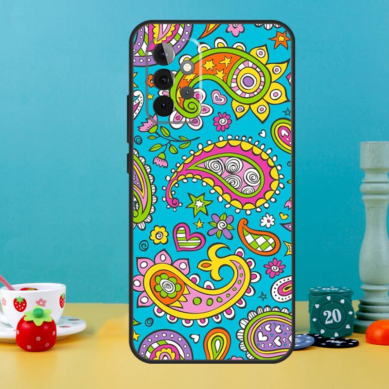 Paisley Pattern Case For Samsung Galaxy A15 A16 A05 A26 A36 A56 A52 A53 A33 A13 A34 A54 A14 A35 A55 A22 A32