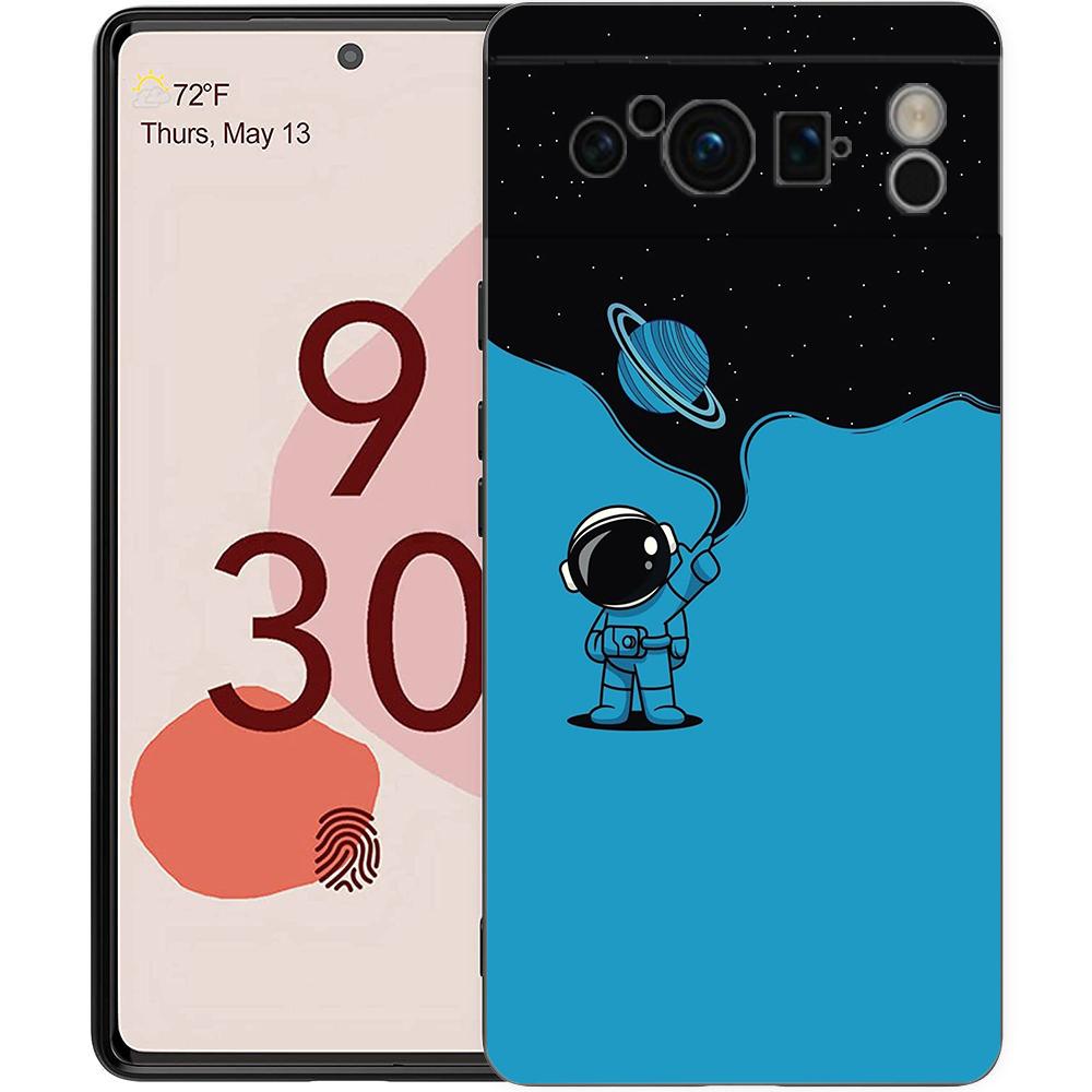 Чехол для телефона Google Pixel 10 Pro Pixel 9 Pro XL TPU Чехол Pixel 8 Pro 9A 8A 7A 7 6A 6 Pro Мягкая Обложка Милый Астронавт