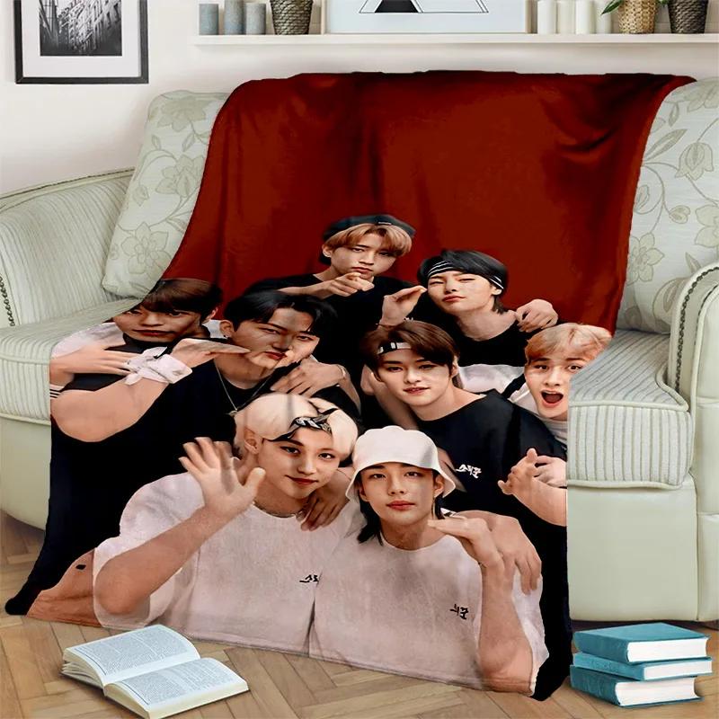 3D Kpop Stray Kids Корейское одеяло с певицей, мягкое одеяло для дома, спальни, кровати, дивана, пикника, путешествия, офиса, чехол для отдыха, детское одеяло