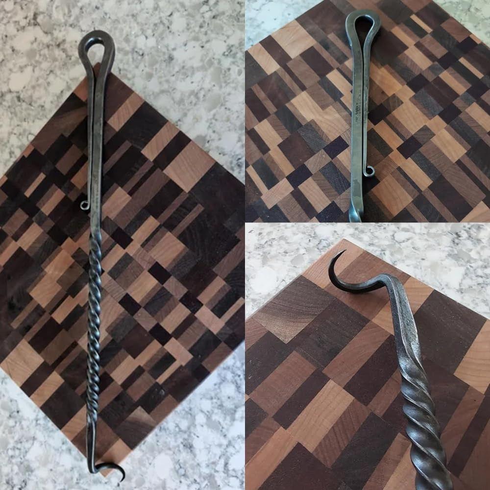 Stainless Steel BBQ Food Flipper Cooking Grilling Outdoor Camping Cooking Barbecue Turners Hooks Grill Accessories BBQ Grill
