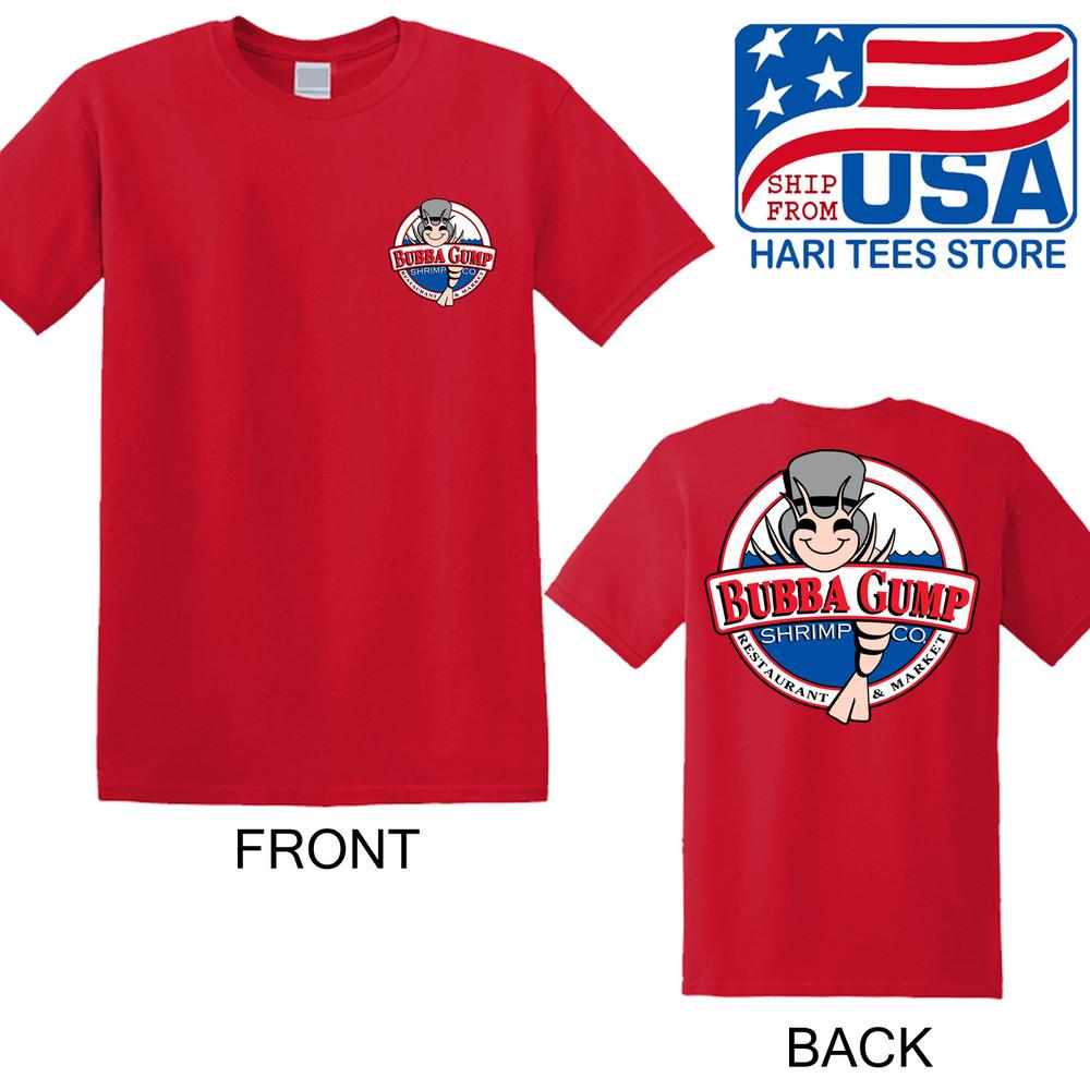 Унисекс футболка Bubba Gump Shrimp Красная Размер от S до 5XL