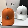 Sunscreen hat women's summer new fashion sun hat spring and autumn rhinestone bear baseball cap face cap