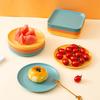 2 шт. фруктовая тарелка прочная прочная конструкция портативная удобная домашняя противоскользящая основа для ужина для подарков