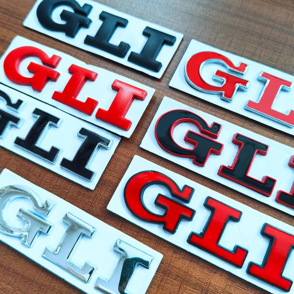 OPQ1 2026 Hot VOLKSWAGEN 3d Metal Red Logo GLI Emblem Letters Car Trunk Badge Decal For Volkswagen Bora VW Jetta MK4 MK5 MK6 MK7 GLI