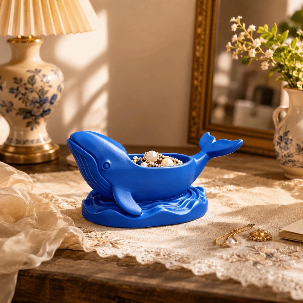 Organizer Desktop Storage Plate Whale Shape Jewelry Trays Versatile Use Storage Box Living Room