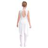 Girls Sleeveless Spandex Mesh Criss Cross Hollow Backless Dance Dress