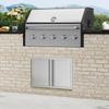 VEVOR BBQ Access Door, 710x482 mm Double Outdoor Kitchen Door, Stainless Steel Flush Mount Door, Wall Vertical Door with Recessed Handles