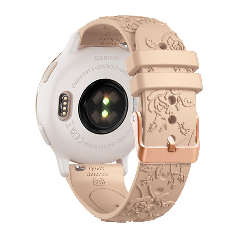 Женский силиконовый ремешок 20 мм для Garmin Forerunner 170 170M 70 165 155 570 245 645 Venu 2Plus Venu SQ2 Vivoactive 6 5 3 Браслет