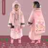 School Bag with Double Raincoat and Rain Poncho, Kindergarten Children's Hat with Brim, Primary School Students' Full-Body Rain Protection for Heavy