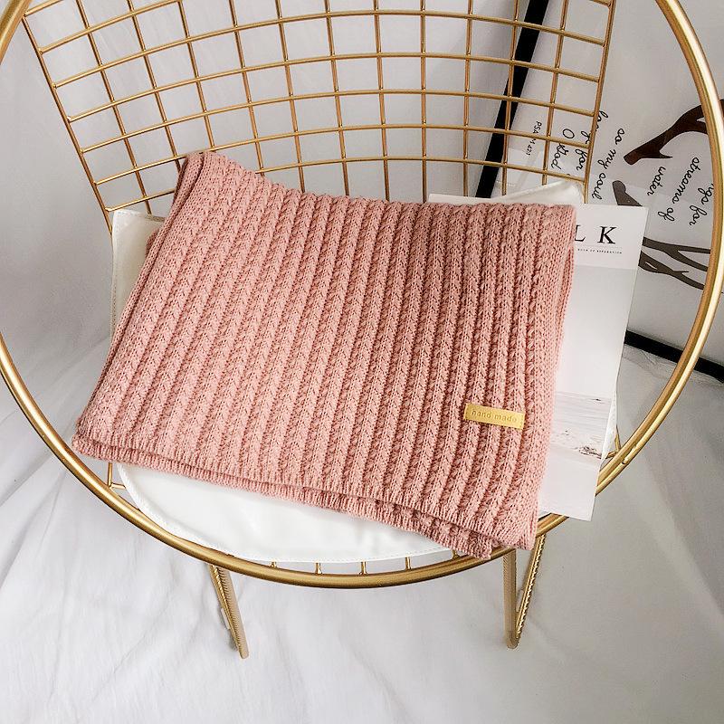 Ins Harajuku Wind Coarse Knitted Scarf Women's Winter Korean Edition Универсальный толстый теплый шарф для студентов Однотонный модный