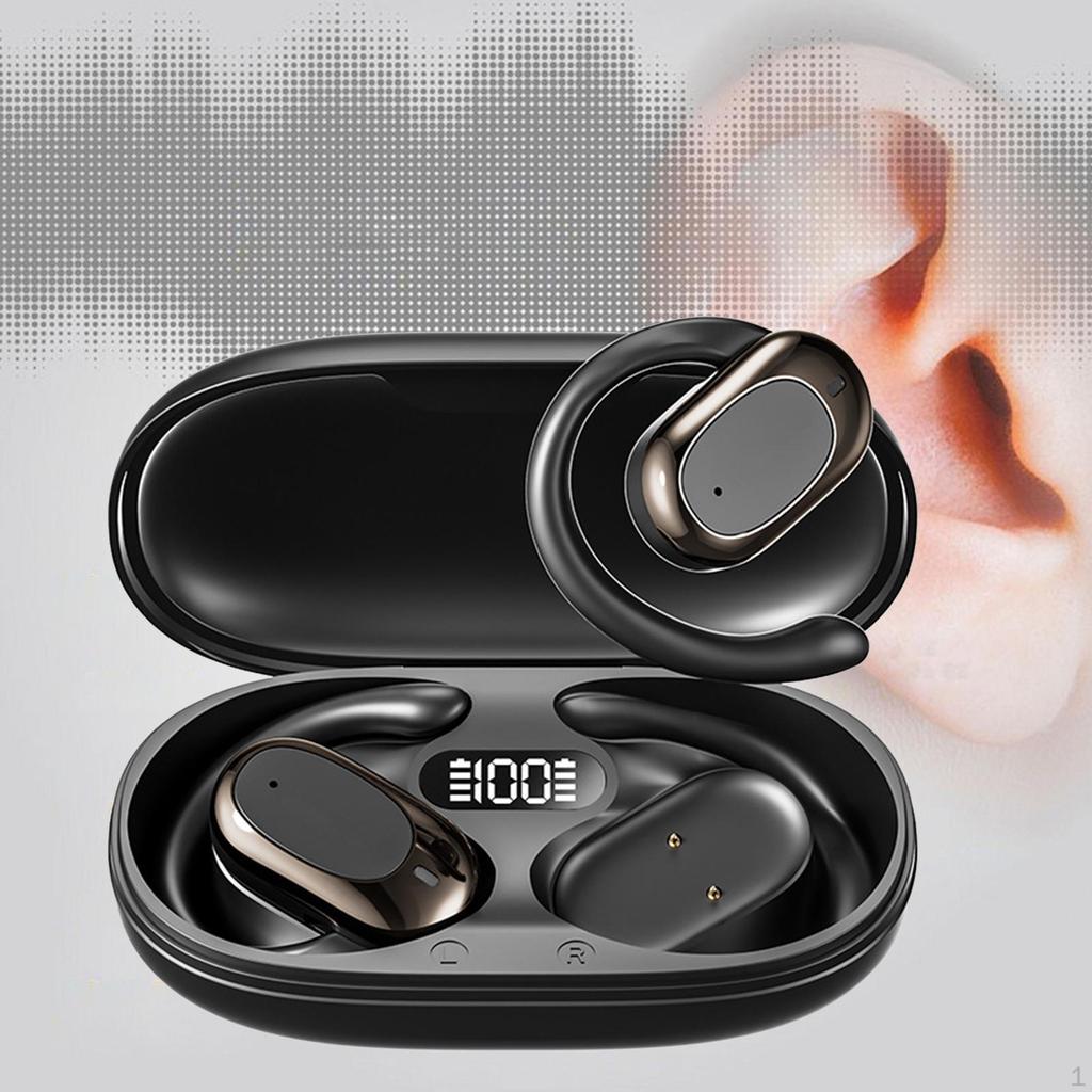 Переводчик Наушники-вкладыши с открытым ушным крючком, перезаряжаемые, Bluetooth 5.4, Наушники-переводчики для