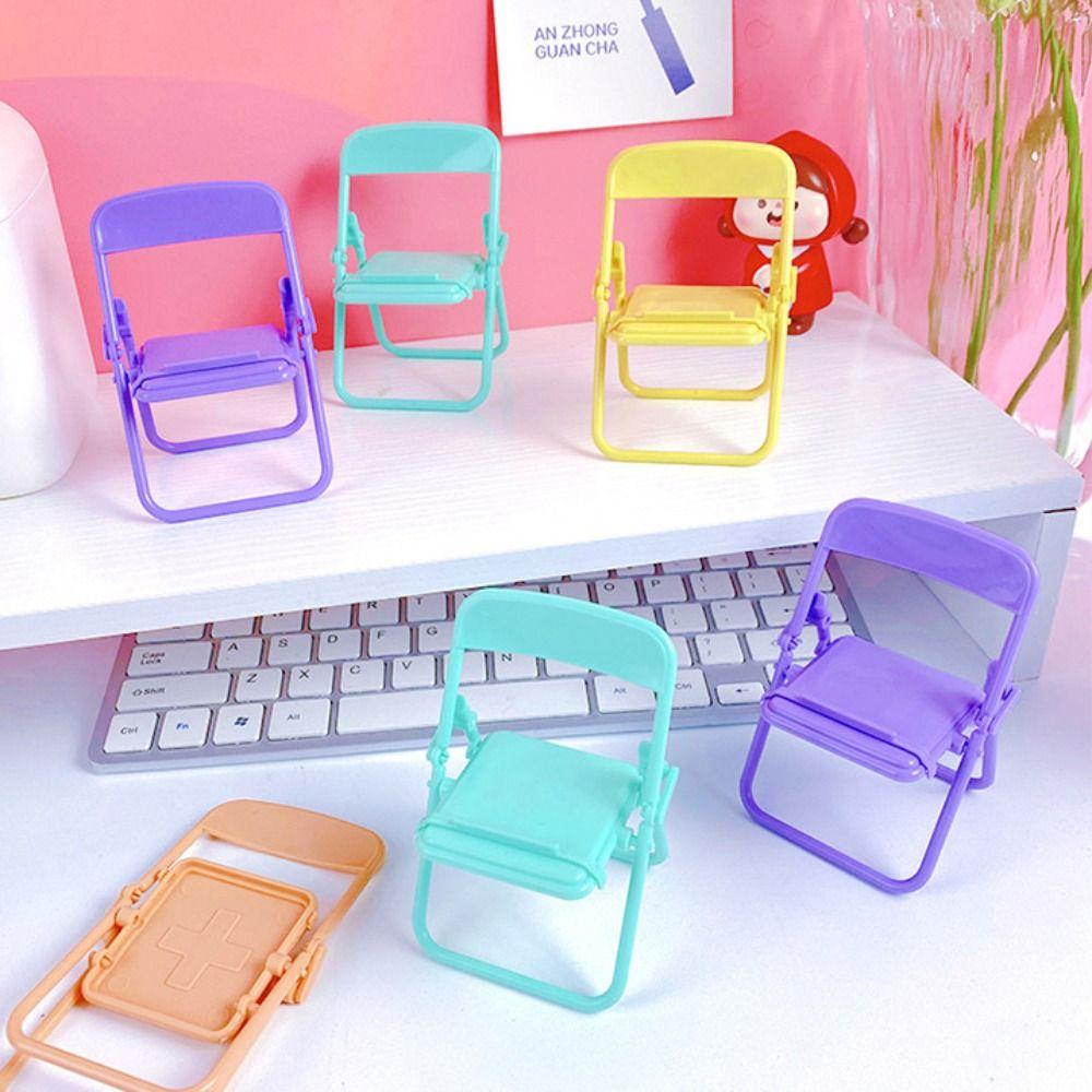 Plastic Mini Chair Phone Stand ABS Mini Phone Holder Sweet Mobile Phone Holder Men