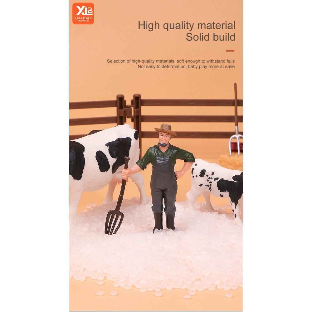 Имитация Фермерских Животных Домашняя Птица Корова Свинья Собака Курица Утка Гусь Детеныш Фигурки Модель Фигурки Развивающая Игрушка Для Детей