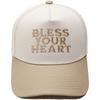 BLESS YOUR HEART Truck driver hat embroidered retro color matching baseball cap European and American men's and women's leisure