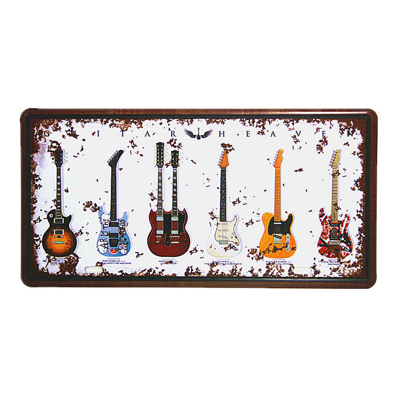 Car License Plate Shabby Chic Tin Sign Free Wifi Warnning Poster Beer Ads Plaques Restaurant Cafe Bar Pub Wall Stickers Decor