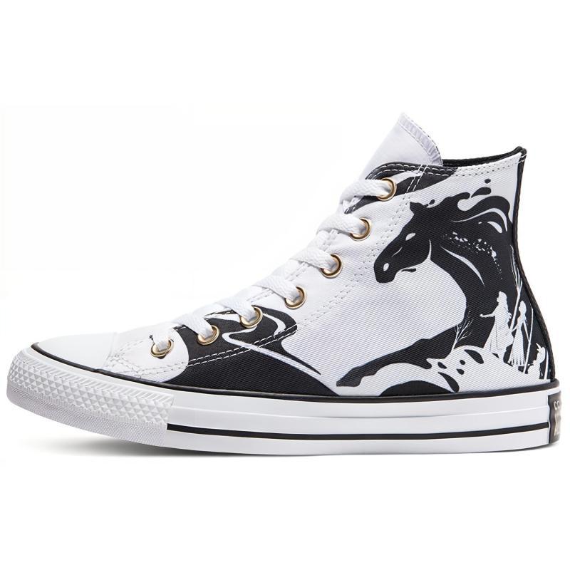 Converse Frozen 2 X Chuck Taylor All Star High 'Зачарованный лес' Унисекс Черно-белые