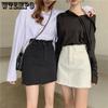 Women Vintage Elegant Denim Skirts Spring Summer High Waist Tassel Solid A-line Skirts Slim All-match Short Hip Skirts