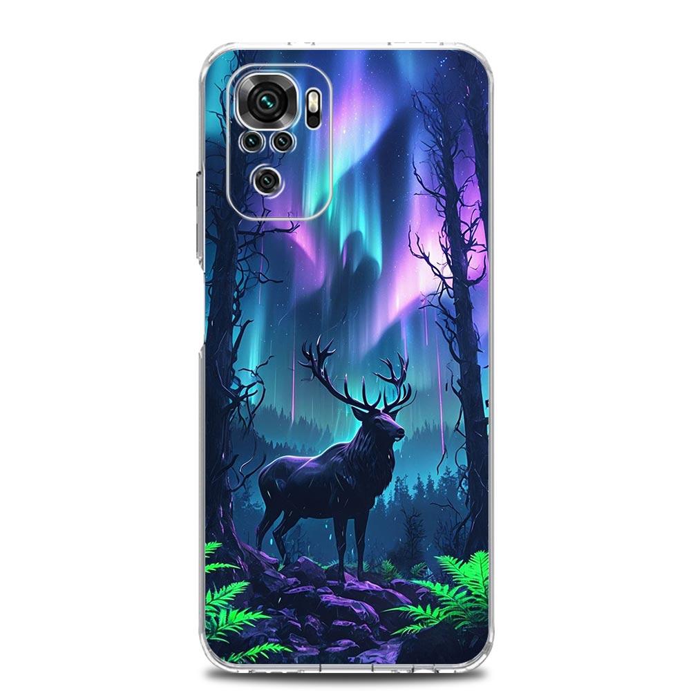 Чехол для телефона для Xiaomi Redmi Note 15 14 13 12 4G 10 11 Pro Plus 5G 14C 13C 12C 10C Прозрачный Мягкий ТПУ Чехол Охота на оленей