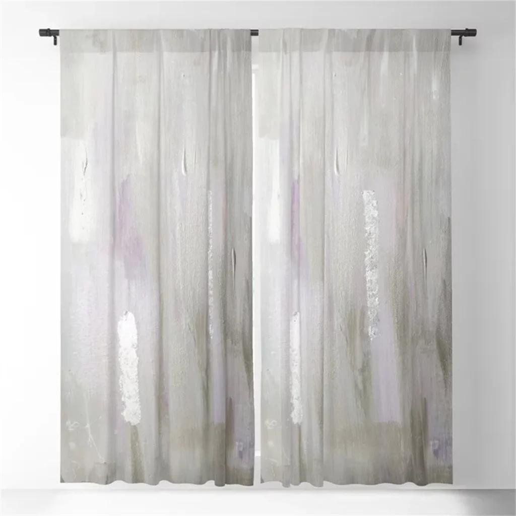 3D Modern Home Decor Grey Gold Marble Stripe Abstract Sunshade Curtains 2 Panel Living Room Bedroom Kitchen Window Decor Curtain