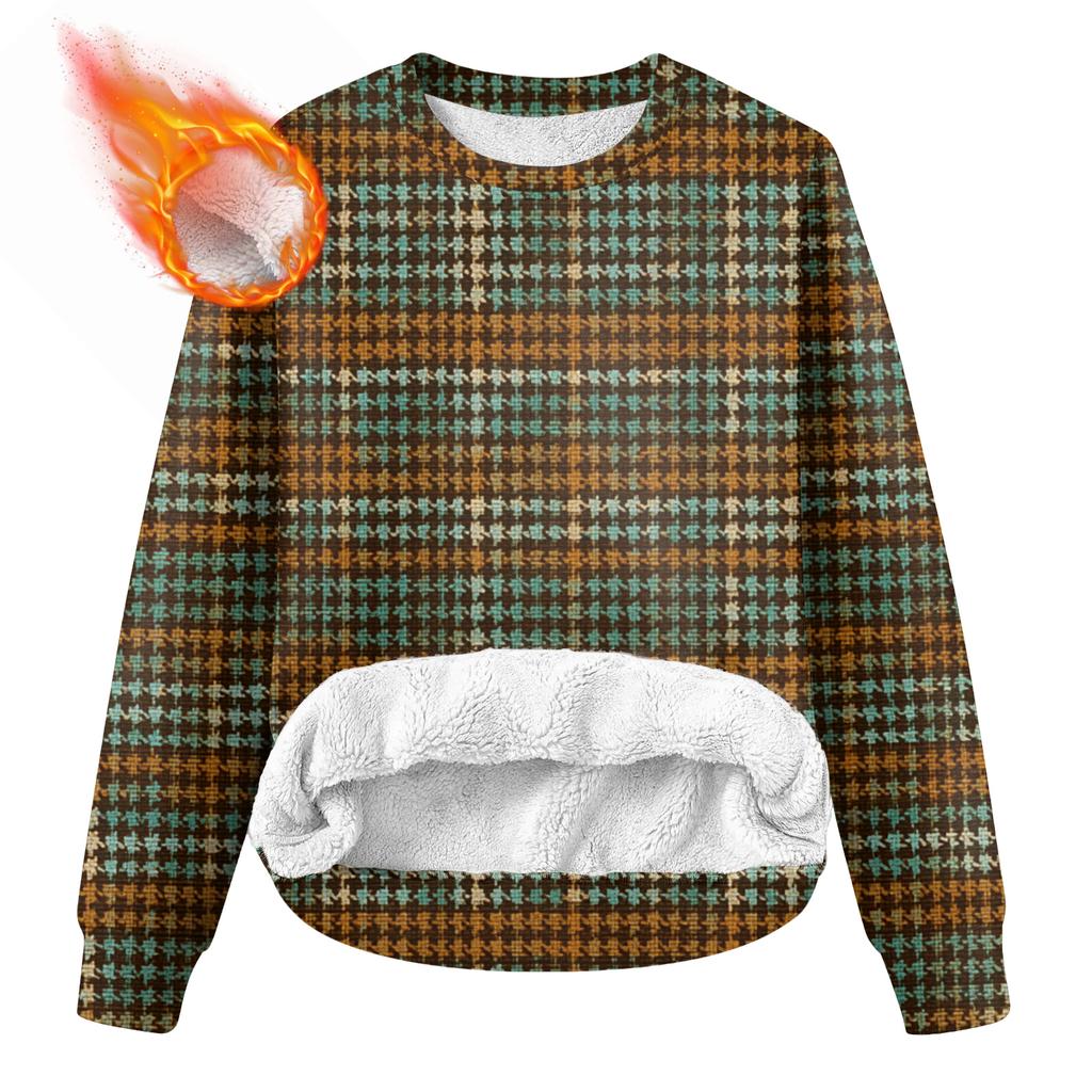 Мужская толстая теплая толстовка с флисовой подкладкой и круглым вырезом