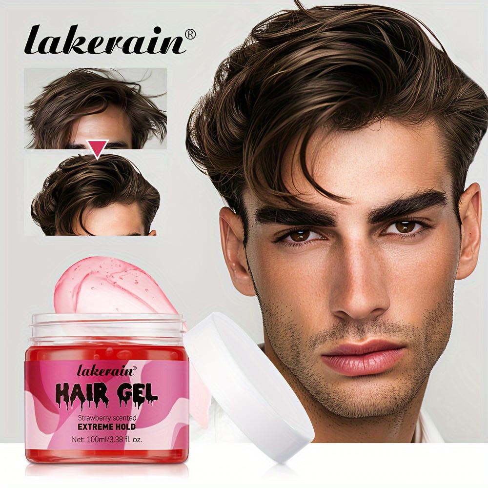 Hair Gel, Strawberry Scented, Extreme Hold, Extra Hold, All Hair Types, Styling Gel Great for Braiding, Twisting & Smooth Edges, 100ml/3.38fl.oz