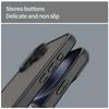 For iPhone 16 Case Drop Proof Airbags Frosted Translucent PC + TPU Phone Back Cover - Black