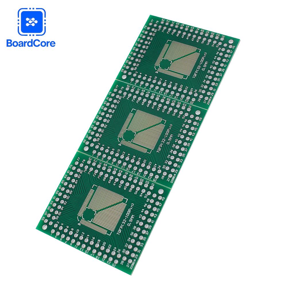 10/20 шт. Адаптерная печатная плата SMD FQFP TQFP 32 44 64 80 100 LQFP SMD DIP-переключатель 0,5/0,8 мм Комплект печатных плат