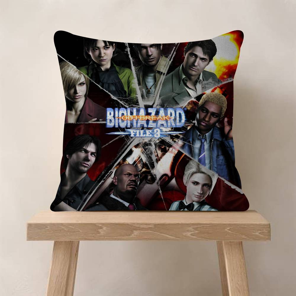 Game Pillow Case Plush Fabric Soft Double Sided Print Sofa Cushion Cover Throw Pillow Covers Ada Wong RResident EEvil
