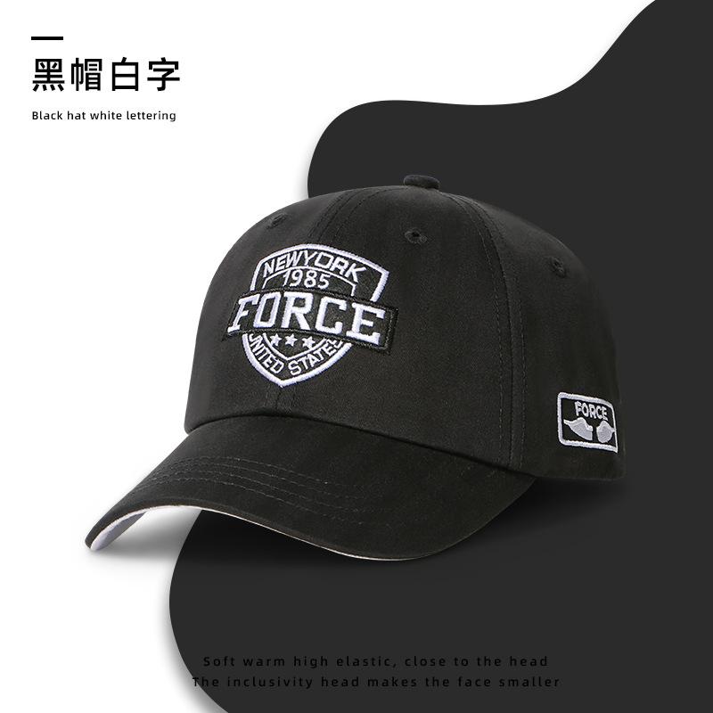 Soft Top Big Head Circumference Baseball Cap Men's Autumn and Winter Letter Embroidered Cap Retro Casual Hat Hat