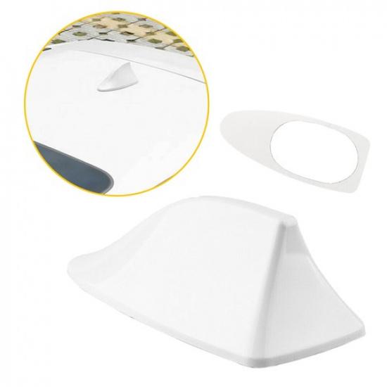 Universal White Fin Shark Car Roof Antenna Radio Signal FM/AM Decor Aerial US