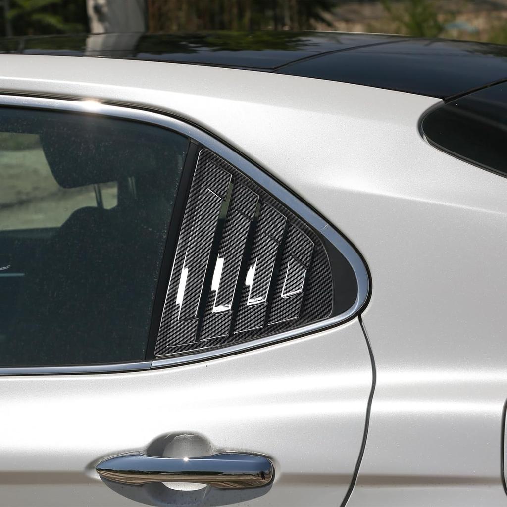 Rear Side Window Louvers Compatible For 2018      2024 Toyota Camry Accesories Sport Style Air Vent Scoop Cover Louver (Carbon Fiber Pattern)