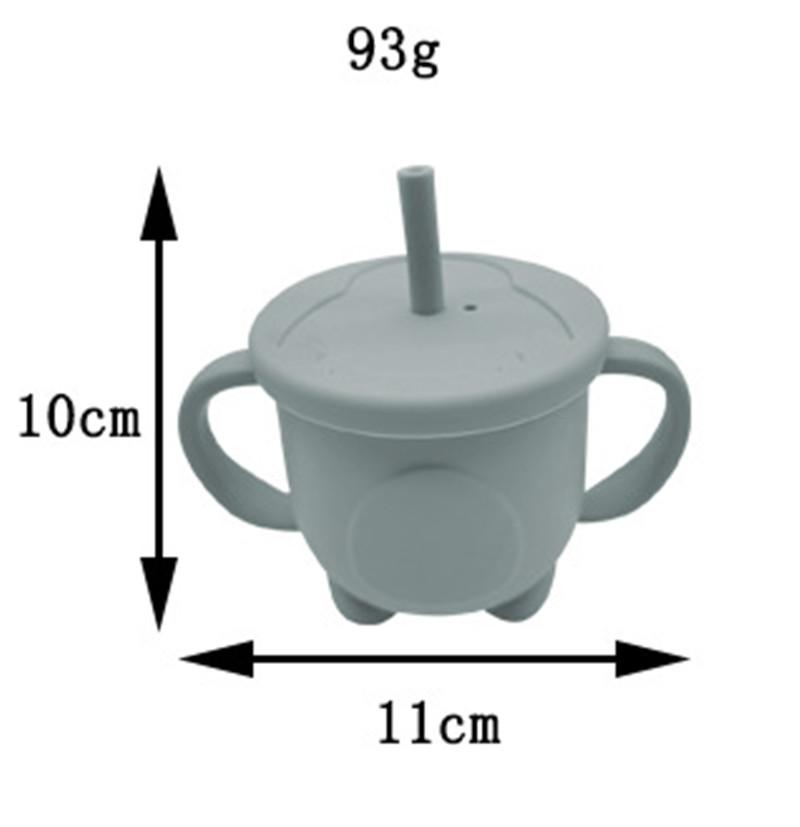 5 шт./компл. набор посуды для кормления детей, мягкая силиконовая миска, тарелка, нагрудники, ложка, вилка, чашка, детская посуда