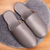 House Shoes Couple Indoor Slippers Summer High Quality Casual PU Leather Flats Shoes Women Home Shoes Men Slippers