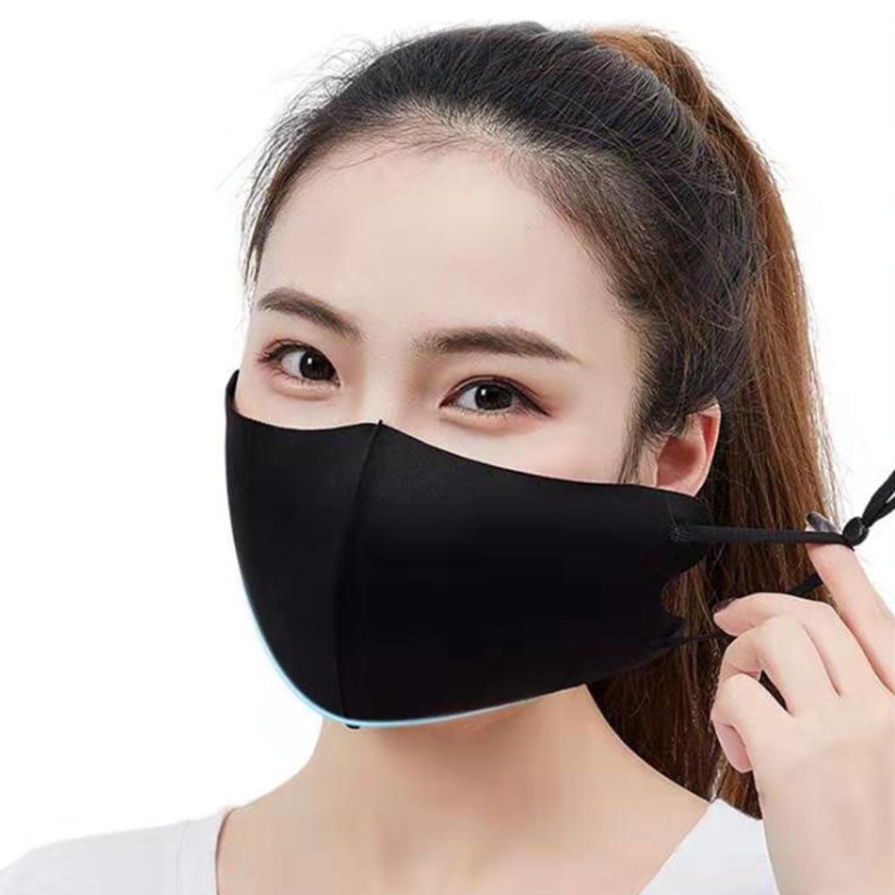 3 PCS Ice Silk Masks Washable Anti Dust Filter Mouth Face Mask for Adults