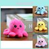 Cute Flip Octopus Plushie Animal Stuffed Doll With Pp Cotton Filling And Keychain