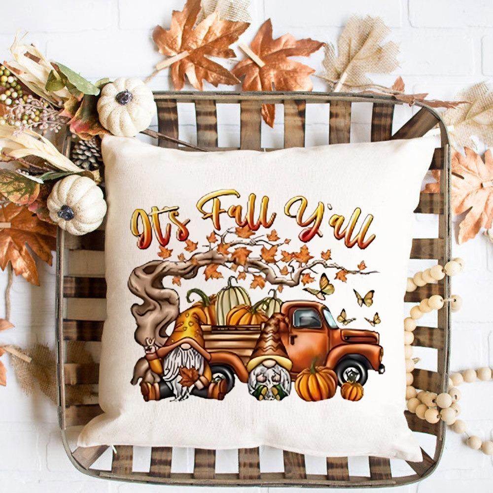 Pumpkin Fall Pillowcase Thanksgiving Party Decorative Sofa Chair Cushion Cover Bed Throw Pillow Case Home Decor Pillows Cases